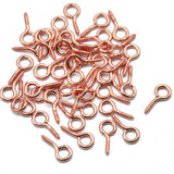 Maxbell 6x50Pcs Screw Eyes Pin Jewelry Making Findings Rose Gold