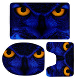 Maxbell 3 Piece Animal Toilet Covers Set Flannel Mats Bathroom Rug Style 4 - Aladdin Shoppers