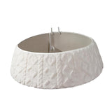 Christmas Tree Skirt Plush Fashionable Xmas Tree Skirt for Hotel Living Room White Rhomboid