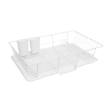 Maxbell Sink Drainer Rack Sink Stable Chopstick Spoon Fork Storage Dish Rack Drainer White