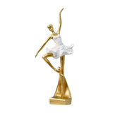 Maxbell Maxbell Nordic Style Ballet Dancer Arts Decoration Elegant for Entrance Shelf Gifts Style B Aureate