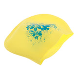 Maxbell Elastic Silicone Swim Cap Swimming Pool Hat for Women Girls Men Yellow
