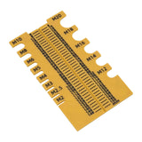 Maxbell Screw Measuring Ruler Thread Size Checker Screw Sorter Thickened Sorter Tool Yellow