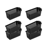 Maxbell 6Pcs Desktop Storage Basket Bins Decor Vanity Trays for Shelves Dresser Home Black