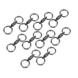 Maxbell 10x Double Ring Keychain Key Ring Holder for Necklaces Small Chain Connector Argent