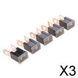 Maxbell 3x 5 Pieces Auto Car FLK-M 32V Male Straight Long Blades PAL Fuses 80A Black
