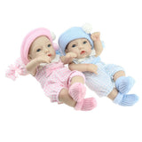 Maxbell Real Life 12inch Reborn Baby Twins Doll Full Silicone Fake Newborn Baby Doll Children Christmas Gift - Aladdin Shoppers