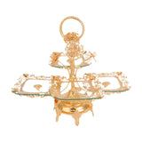 Maxbell Glass Serving Tray European Style Basket Cake Holder for Pastry Home Cookies