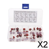 Maxbell 2x50PCS 0.5A-6.3AMP 250V 392 Style Square Plastic Fuses for LCD TV Power Board