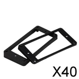 Maxbell 40xCurved Humbucker Pickups Frames Mounting Rings for LP Electric Guitar Black