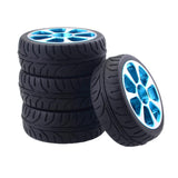 Maxbell 4x Rubber Wheel Tire Tyres for 1/10 HSP Wltoys ZD HPI Redcat Upgrade B - Aladdin Shoppers