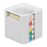 Maxbell 5 in 1 Sticky Note Holder Dispenser Students Study Workers Sticky Index Tabs White