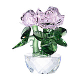 Maxbell Flower Figurine Art Crafts Desktop Ornament for Christmas Mother Day Shelf Pink
