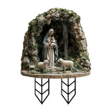 Maxbell Christmas Acrylic Yard Stake Virgin Mary and Jesus Garden Sign for Christmas