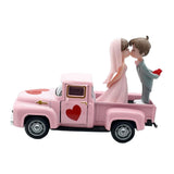 Maxbell Valentines Day Truck Decor Kitchen Wife Desktop Pickup Model Couple Figurine Style C