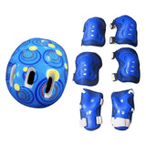 Kids Bike Helmet Set for Boy Girl Protective Gear for Roller Bike Skateboard Blue