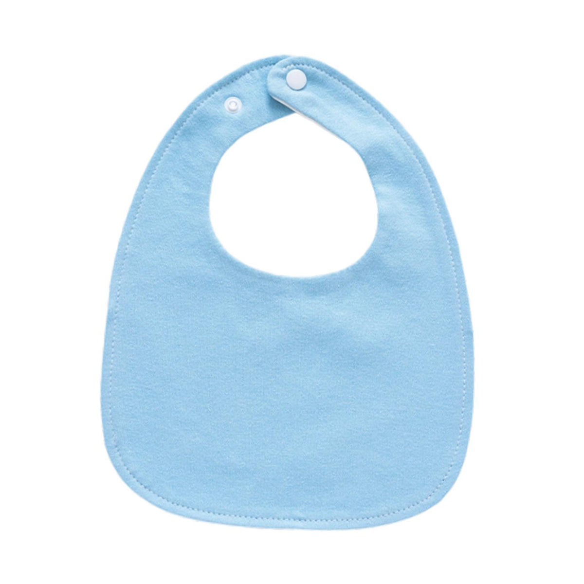 Baby Bib Soft Adjustable Snap Stylish U Shaped for Drooling Teething Newborn Blue