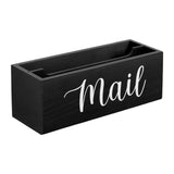 Maxbell Mail Holder Box Wall Mounted Rustic Letter Holders for Farmhouse Home Office Black
