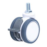 Heavy Duty Castor with Brake Twin Wheel Caster for Office Chairs Desks Carts m10x20 Screw Brake