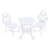 Maxbell Dollhouse Garden Table Chair Set Iron Fairy Garden Ornaments for Photo Props