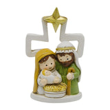 Maxbell Nativity Scene Figurine Religious Gift Tabletop Sculpture for Indoor Holiday