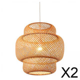 Maxbell 2xHandcrafted Pendant Ceiling Light Fixture Ceiling Shade Kitchen Hanging Lamp