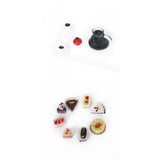 Maxbell 8pc Assorted Cake + 2 Coffee Cups & One Pot Saucer 12th Dollhouse Miniature Food