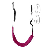 Maxbell Back Traction Belt Back Support Portable Soft Care Lumbar Traction Belt with Hook Violet