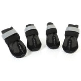 Maxbell Maxbell 4-Pack Pet Dog Reflective Rain Shoes Snow Boots Rubber Rugged Sole S Black