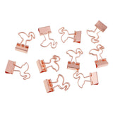 Maxbell 22 Pieces Metal Foldback Binder Clips School Office Paper Clips Rose gold