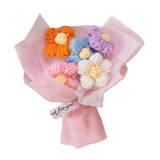 Maxbell Maxbell Crochet Flower Bouquet Mothers Day Gifts Knitted Flowers Bouquet for Desktop Pink