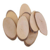 Maxbell 30 Pieces Oval Natural Tree Wood Slices for Rustic Wedding Home Decorations