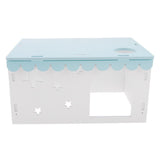 Maxbell Maxbell 1 Pc Hamster Chinchilla Rat Mouse Wooden Houses Small Animal Hideouts Blue