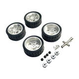 Maxbell RC Wheels and Tires Wheel Rims Set Stylish M3 Wheel Nut for 144001 Silver