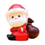 Christmas Statue Festival Artwork Resin Figurine for Bookshelf Cabinet Patio Santa with A Bag