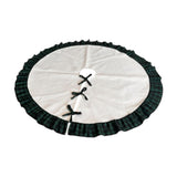 Maxbell Christmas Tree Skirt Christmas Tree Decoration for Hotel Home Party Supplies Black Green 122cm