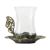 Maxbell Flower Tea Cup Gift Espresso Cups for Valentines Day Female Birthday Present Green