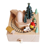 Maxbell Train Music Box Figurine Home Decoration Accessories for Shelf Indoor Office A