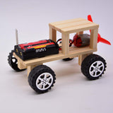 Maxbell Maxbell Wind Powered Car Model DIY Assemble Kit School Physics Science Educational Toy