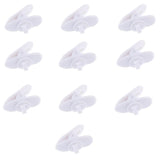 Maxbell 2x10 Pieces Lavalier Mic Earphone Headset tidy line Cable collar clip White