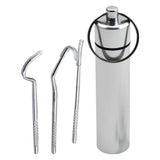 Maxbell Maxbell 3x Toothpick Set with Storage Case Stainless Steel for Camping Outdoor Small