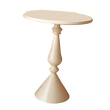 Maxbell Side Table Small End Table Round Bedside Table for Bedroom Small Place Hotel Light Khaki