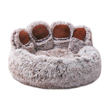 Maxbell Maxbell Pet Bed Waterproof Bottom Sleeping Sofa Comfortable Plush for Dogs Brown Medium