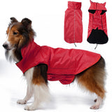Maxbell Maxbell Waterproof Pet Dog Waistcoat Jacket Fleece Lined Raincoat Clothes L Red