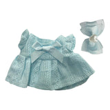 Maxbell 2x Mini 6 inch Doll Clothes with Headwear Gift Doll Clothes for Pendant Doll blue