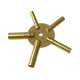 Maxbell 5 Prong Clock Winding Key Clock Hardware for Antique Clock Brass