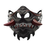 Maxbell Samurai Mask Creepy Half Face Mask for Stage Performance Festival Night Club