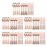 60 xDisposable Plastic Forks Spoons Knifes Party Decorations Rose Golden