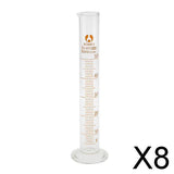 Maxbell 8xGlass Measuring Cylinder Chemistry Lab Measure Graduated Professional 50ml