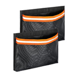 Maxbell 2Pcs Boat Storage Mesh Bags PVC with Reflective Stripe for Tools Gear Tackle